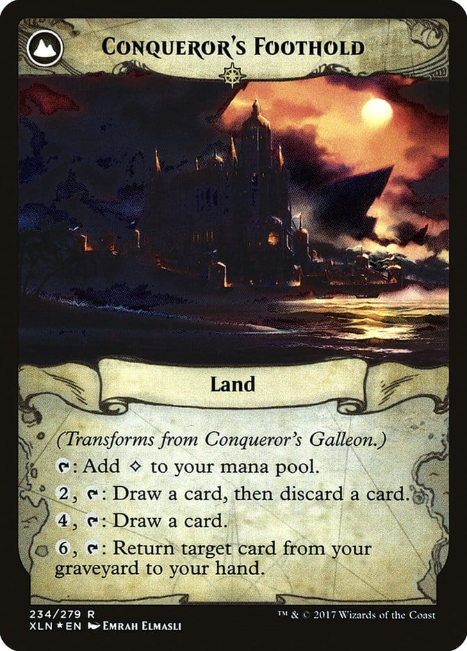 Conqueror's Galleon // Conqueror's Foothold [Ixalan Prerelease Promos] Magic: The Gathering