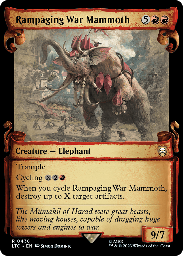 Rampaging War Mammoth [The Lord of the Rings: Tales of Middle-Earth Commander Showcase Scrolls] Magic: The Gathering