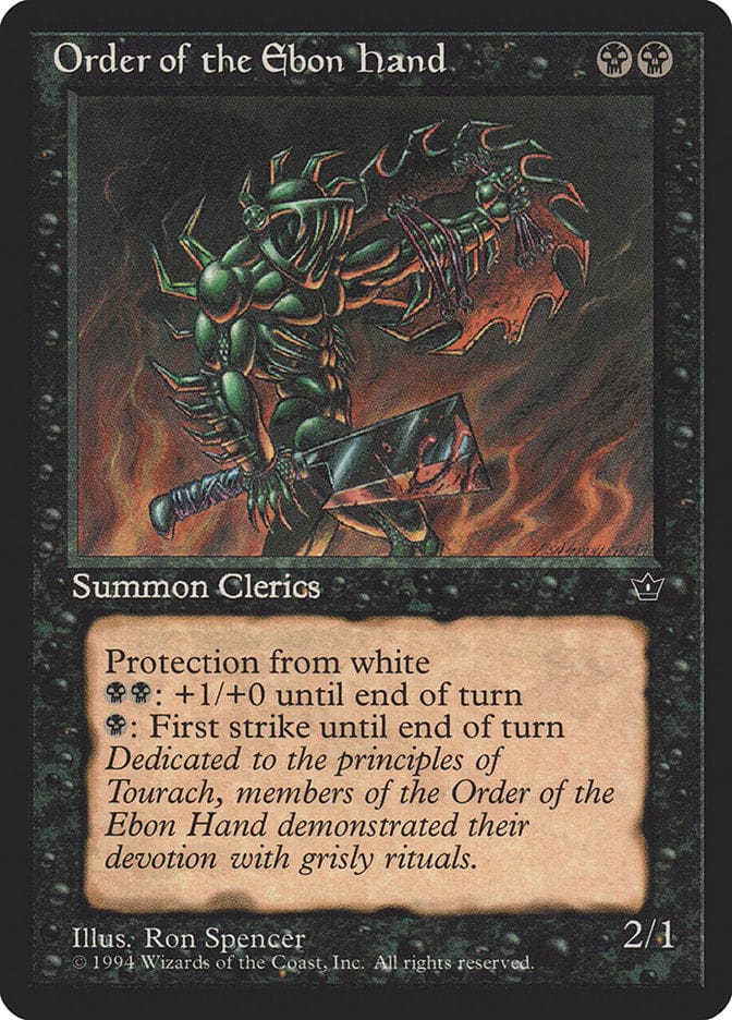 Order of the Ebon Hand (Ron Spencer) [Fallen Empires] Magic: The Gathering