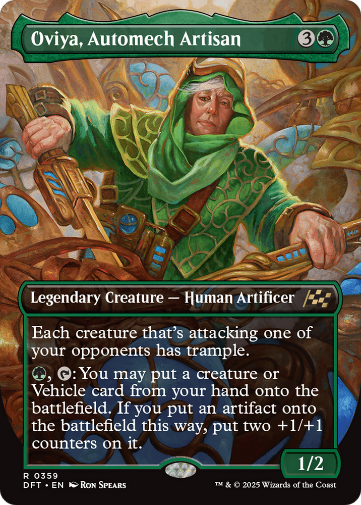 Oviya, Automech Artisan (Borderless) [Aetherdrift] Magic: The Gathering