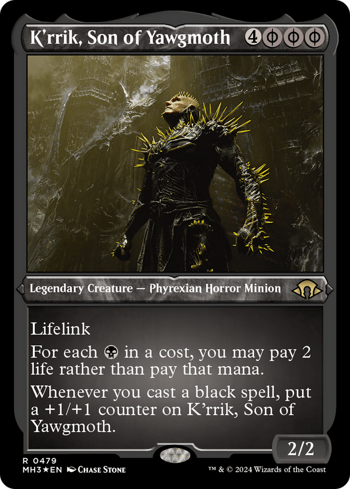 K'rrik, Son of Yawgmoth (Foil Etched) [Modern Horizons 3] Magic: The Gathering