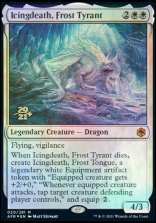 Icingdeath, Frost Tyrant [Dungeons & Dragons: Adventures in the Forgotten Realms Prerelease Promos] Magic: The Gathering