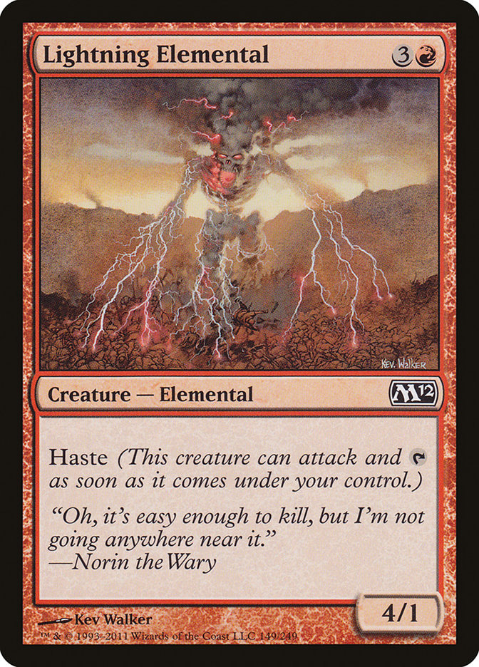 Lightning Elemental [Magic 2012] Magic: The Gathering