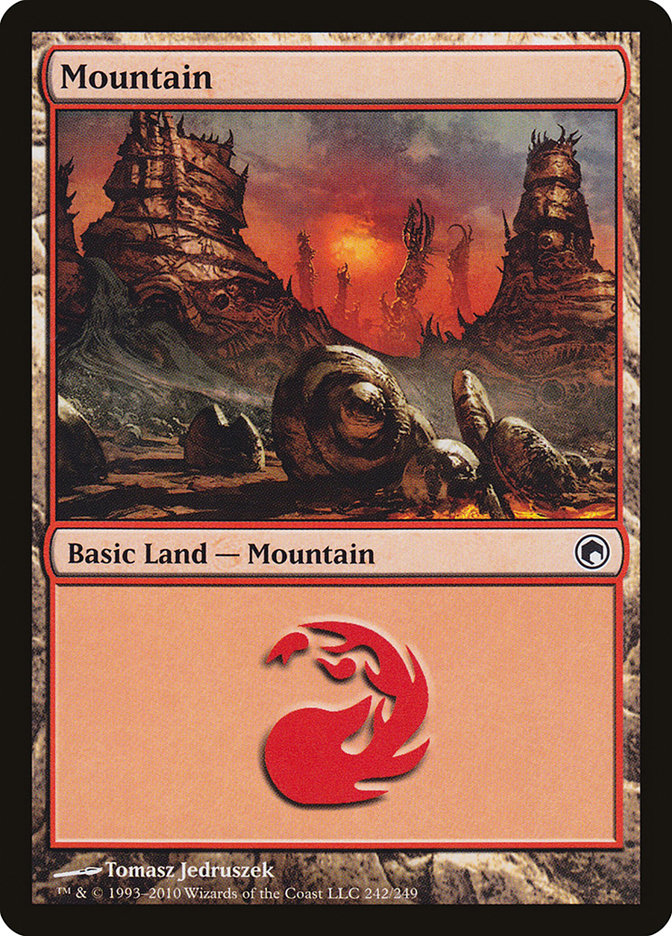 Mountain (242) [Scars of Mirrodin] Magic: The Gathering