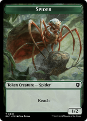 Spider // Blood Double-Sided Token [Bloomburrow Commander Tokens] Magic: The Gathering