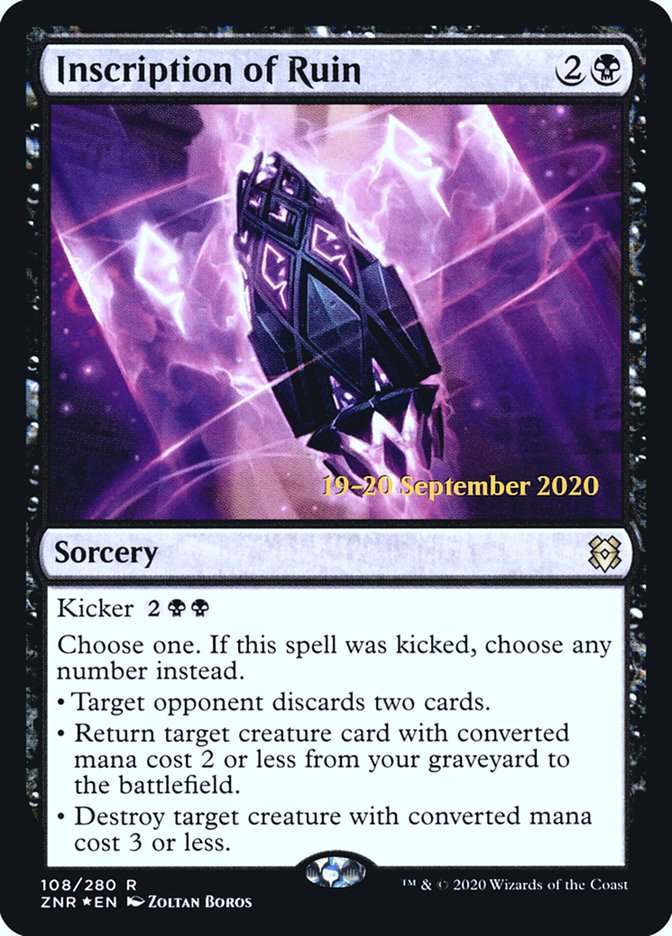 Inscription of Ruin [Zendikar Rising Prerelease Promos] Magic: The Gathering