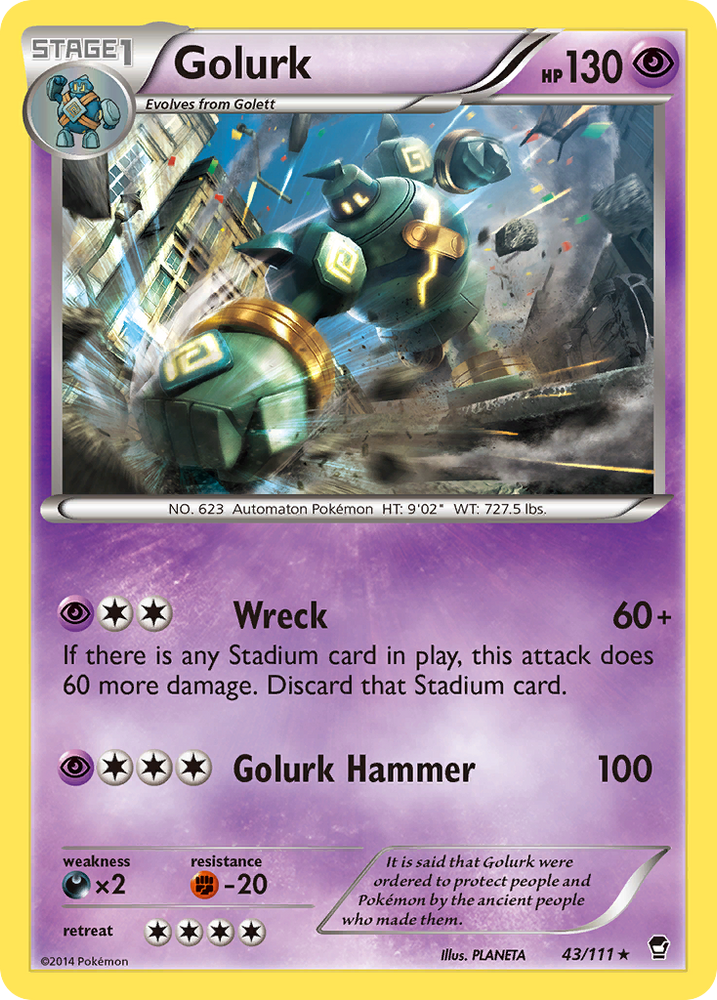 Golurk (43/111) [XY: Furious Fists] Pokémon