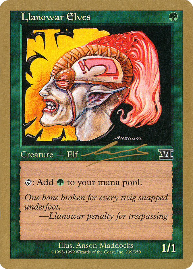 Llanowar Elves (Nicolas Labarre) [World Championship Decks 2000] Magic: The Gathering