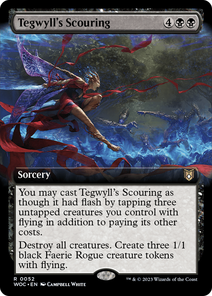 Tegwyll's Scouring (Extended Art) [Wilds of Eldraine Commander] Magic: The Gathering
