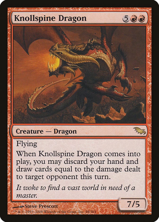 Knollspine Dragon [Shadowmoor] Magic: The Gathering