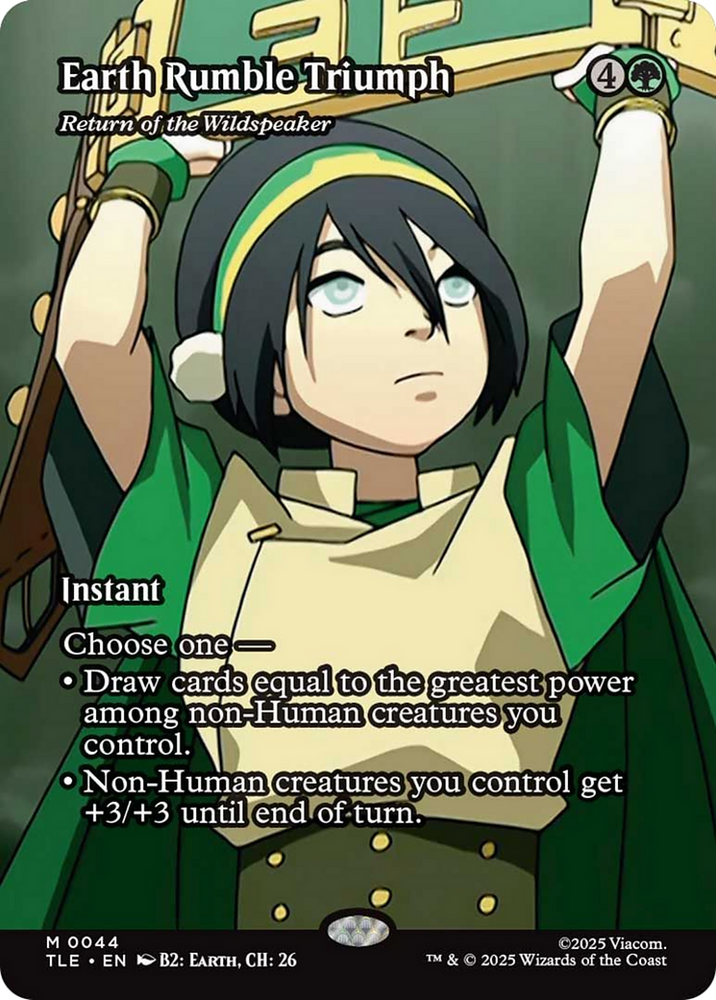 Earth Rumble Triumph - Return of the Wildspeaker (Borderless) [Avatar: The Last Airbender: Eternal-Legal] Magic: The Gathering