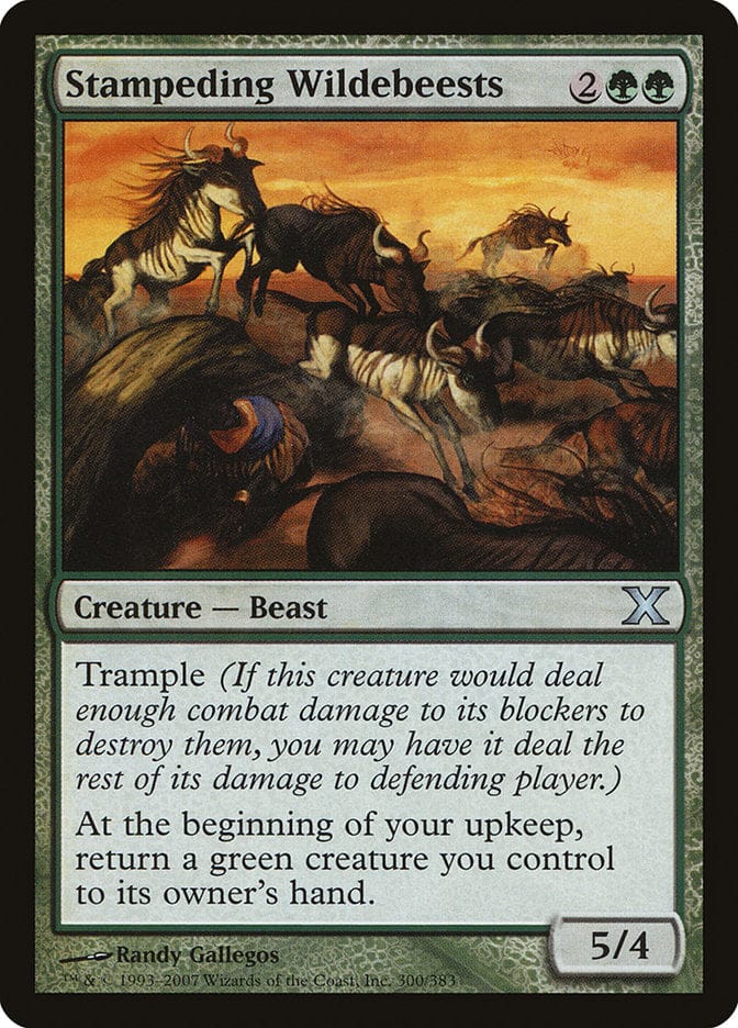 Stampeding Wildebeests [Tenth Edition] Magic: The Gathering