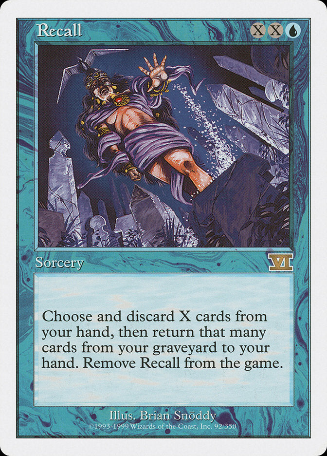 Recall [Classic Sixth Edition] Magic: The Gathering