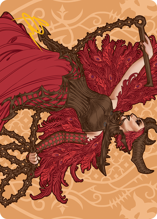 Judith, the Scourge Diva Art Card (Gold-Stamped Signature) [March of the Machine Art Series] Magic: The Gathering