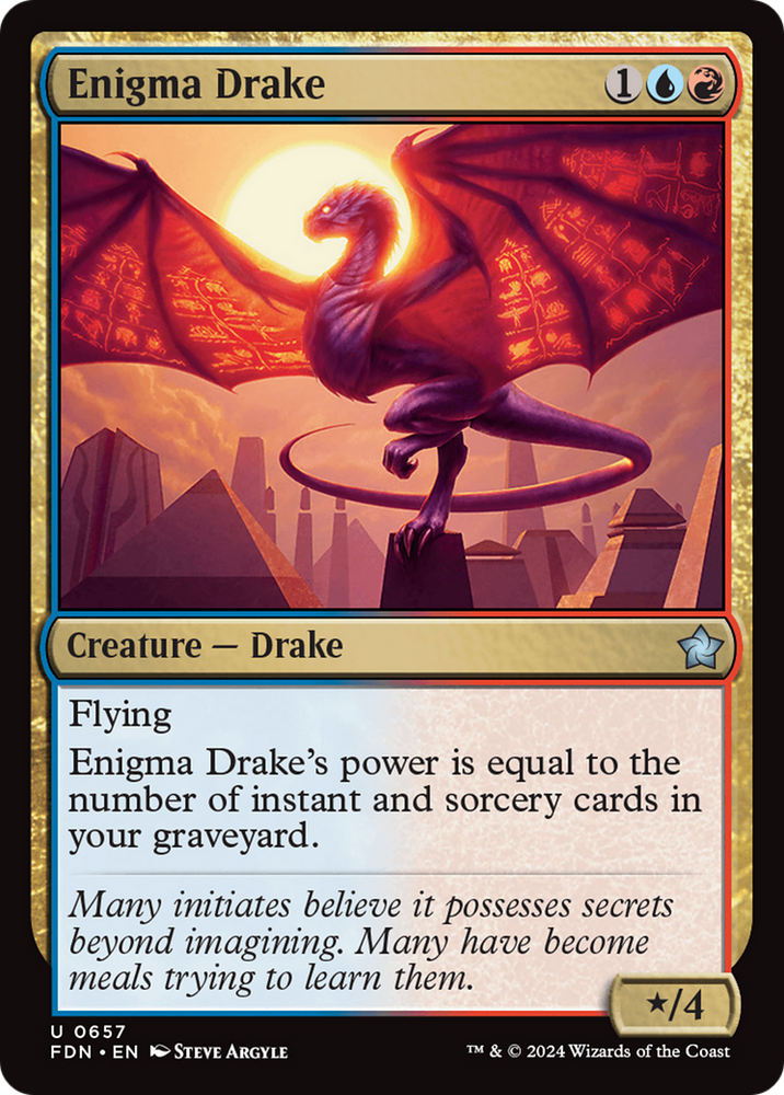 Enigma Drake [Foundations] Magic: The Gathering