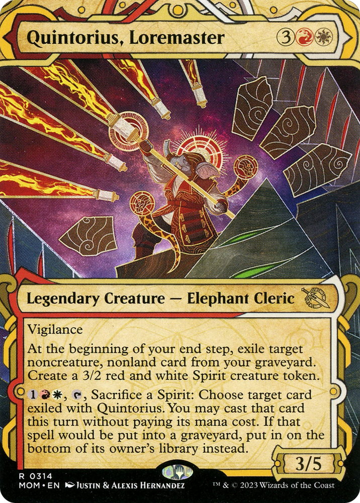 Quintorius, Loremaster (Showcase Planar Booster Fun) [March of the Machine] Magic: The Gathering