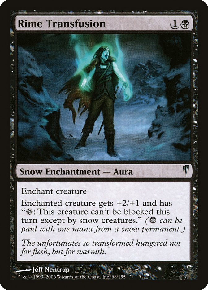 Rime Transfusion [Coldsnap] Magic: The Gathering