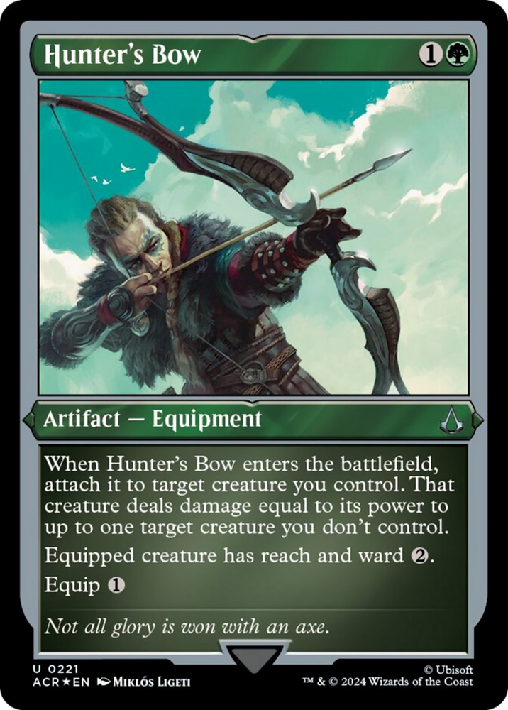 Hunter's Bow (Foil Etched) [Assassin's Creed] Magic: The Gathering