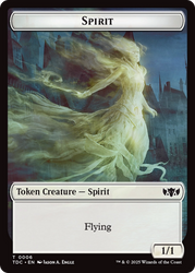 Spirit // Treasure Double-Sided Token [Tarkir: Dragonstorm Commander Tokens] Magic: The Gathering