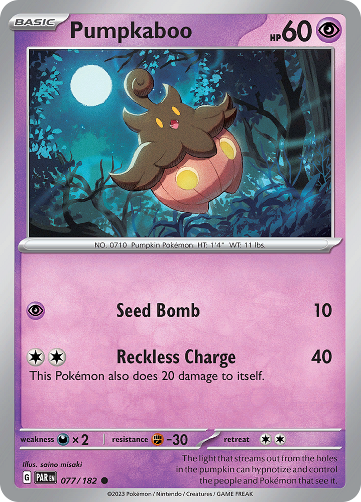 Pumpkaboo (077/182) [Scarlet & Violet: Paradox Rift] Pokémon