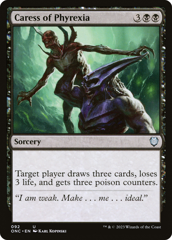 Caress of Phyrexia [Phyrexia: All Will Be One Commander] Magic: The Gathering