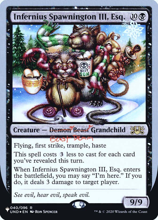 Infernius Spawnington III, Esq. (Unfinity Foil Edition) [The List] Magic: The Gathering