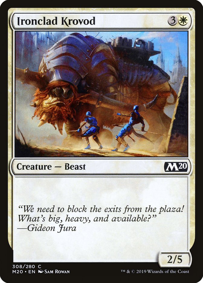 Ironclad Krovod [Core Set 2020] Magic: The Gathering