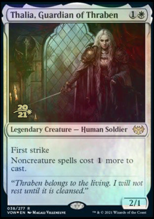 Thalia, Guardian of Thraben [Innistrad: Crimson Vow Prerelease Promos] Magic: The Gathering