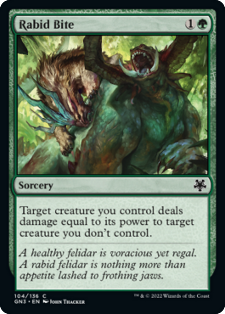 Rabid Bite [Game Night: Free-for-All] Magic: The Gathering