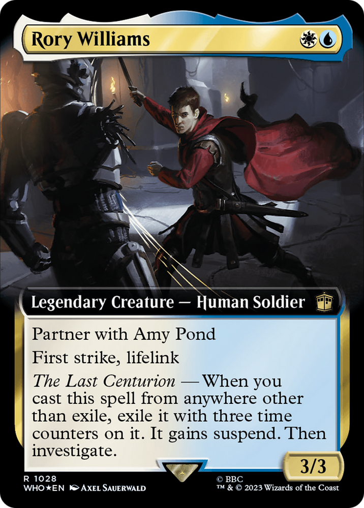 Rory Williams (Extended Art) (Surge Foil) [Doctor Who] Magic: The Gathering