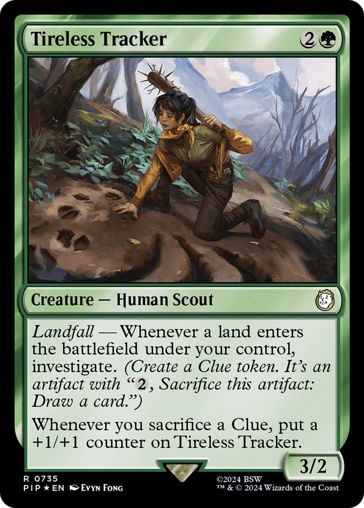 Tireless Tracker (Surge Foil) [Fallout] Magic: The Gathering