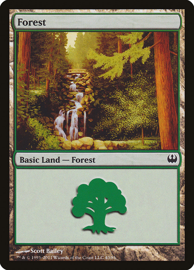 Forest (43) [Duel Decks: Knights vs. Dragons] Magic: The Gathering