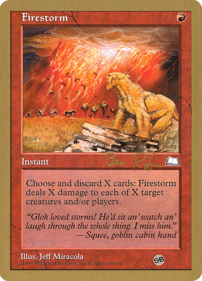 Firestorm (Ben Rubin) (SB) [World Championship Decks 1998] Magic: The Gathering