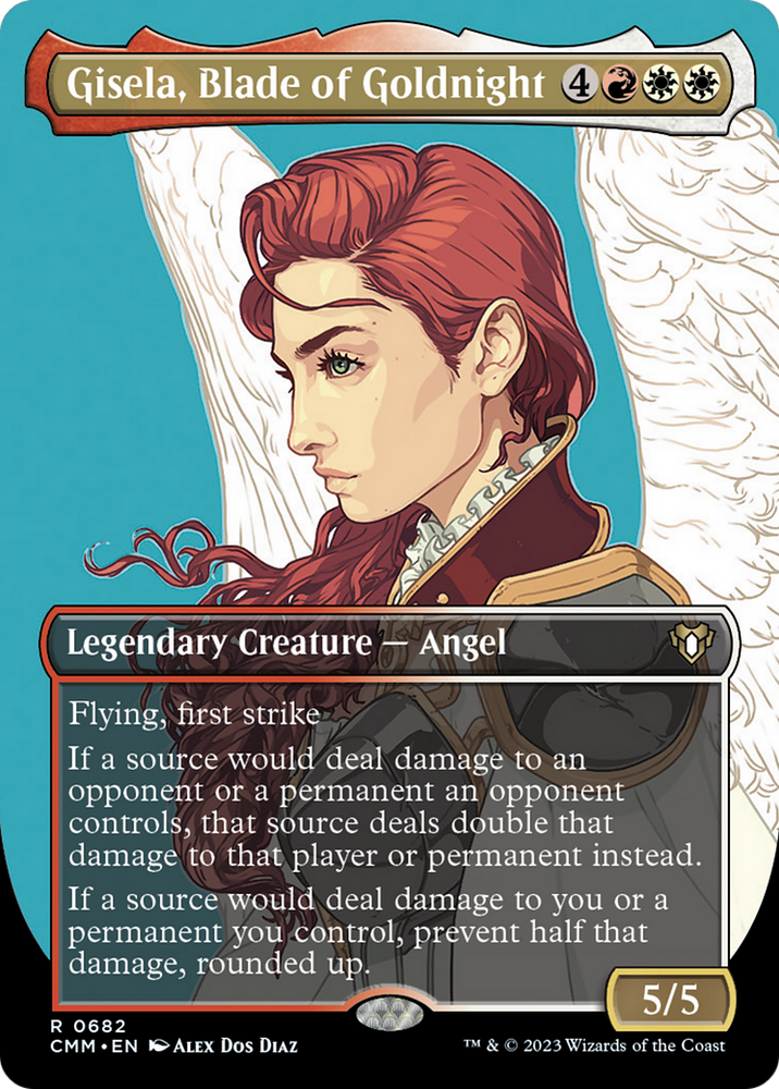 Gisela, Blade of Goldnight (Borderless Profile) [Commander Masters] Magic: The Gathering