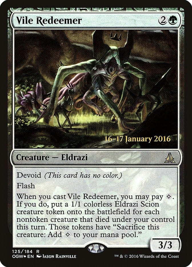 Vile Redeemer [Oath of the Gatewatch Prerelease Promos] Magic: The Gathering