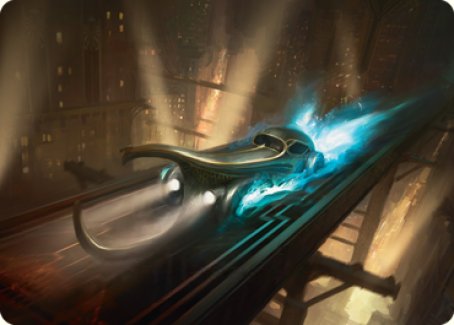 Run Out of Town Art Card [Streets of New Capenna Art Series] Magic: The Gathering