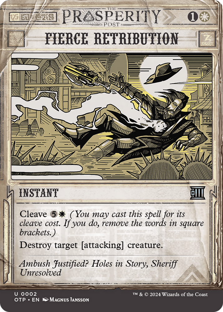 Fierce Retribution [Outlaws of Thunder Junction: Breaking News] Magic: The Gathering