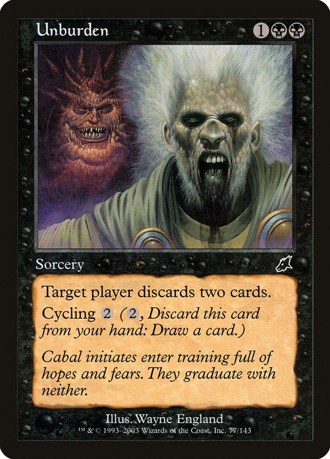 Unburden [Scourge] Magic: The Gathering