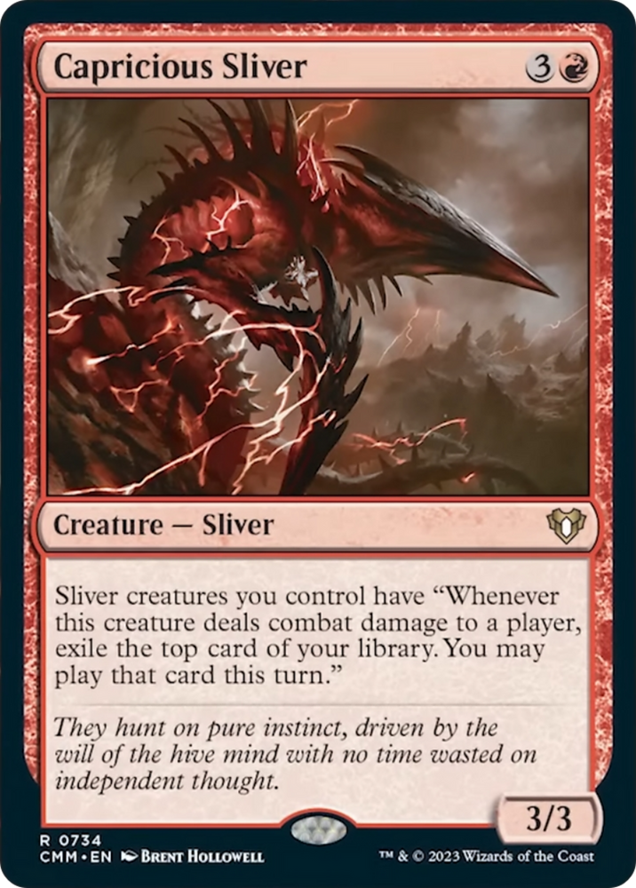 Capricious Sliver [Commander Masters] Magic: The Gathering