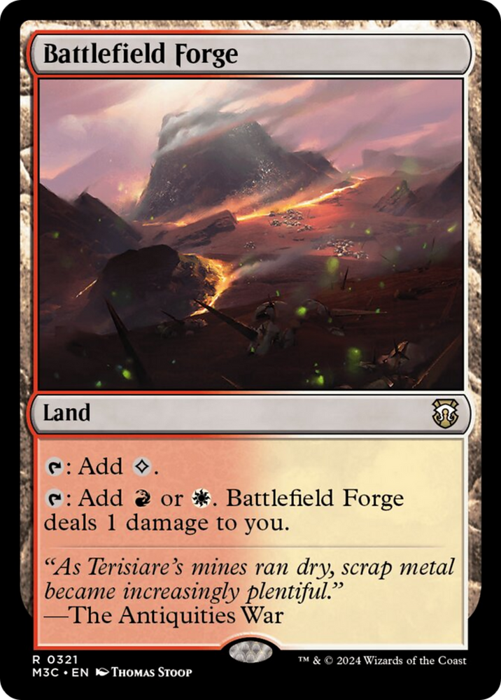 Battlefield Forge (Ripple Foil) [Modern Horizons 3 Commander] Magic: The Gathering