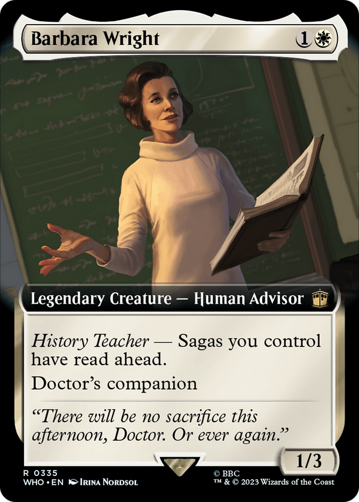 Barbara Wright (Extended Art) [Doctor Who] Magic: The Gathering