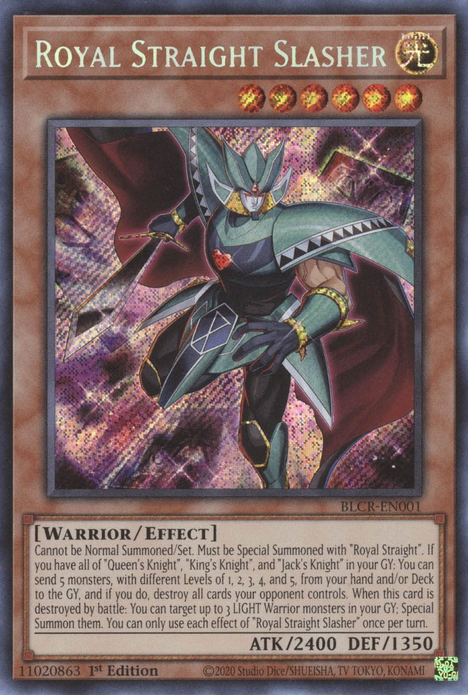 Royal Straight Slasher [BLCR-EN001] Secret Rare - Yugioh Cards For Your TCG Needs!