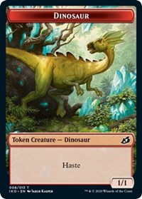Dinosaur // Human Soldier (003) Double-Sided Token [Ikoria: Lair of Behemoths Tokens] Magic: The Gathering