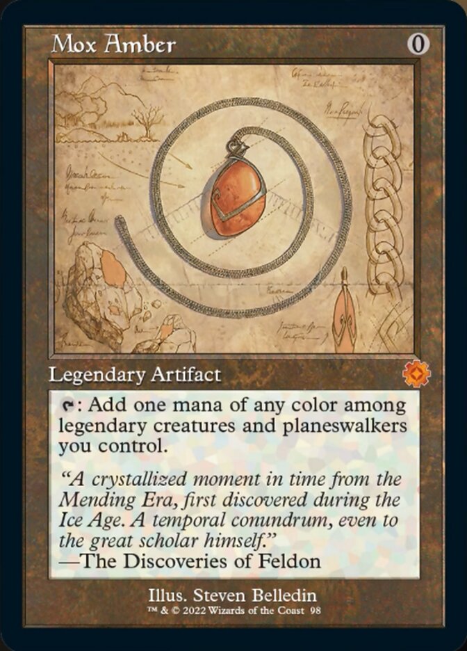 Mox Amber (Retro Schematic) [The Brothers' War Retro Artifacts] Magic: The Gathering
