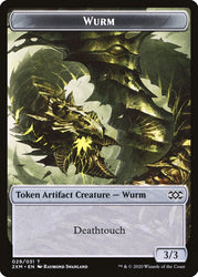 Treasure // Wurm (029) Double-Sided Token [Double Masters Tokens] Magic: The Gathering