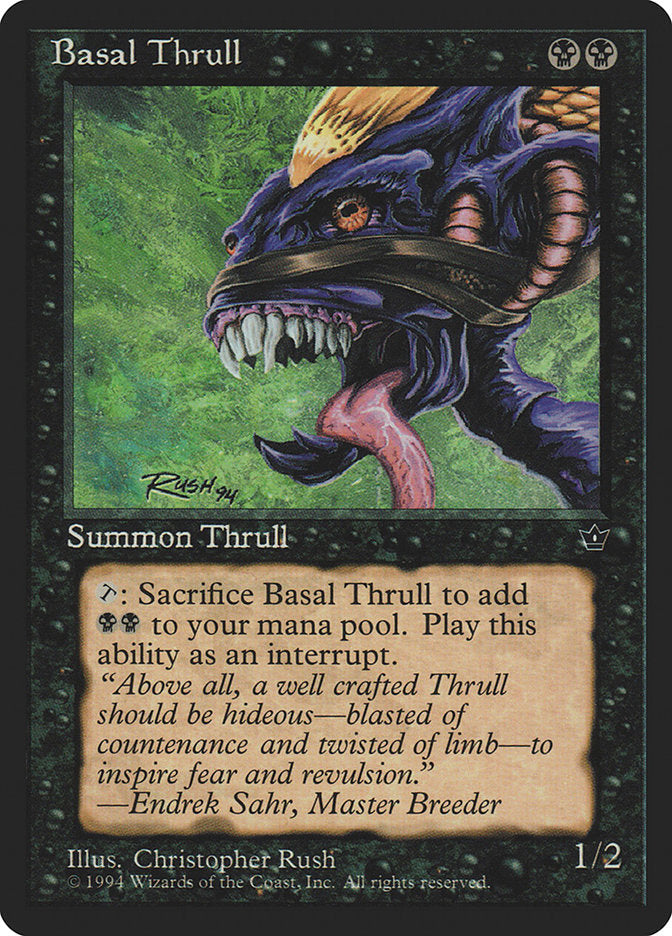 Basal Thrull (Christopher Rush) [Fallen Empires] Magic: The Gathering