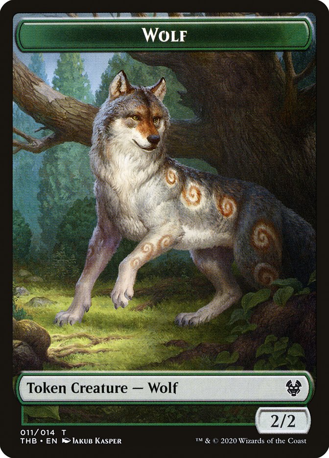 Satyr // Wolf Double-Sided Token [Theros Beyond Death Tokens] Magic: The Gathering