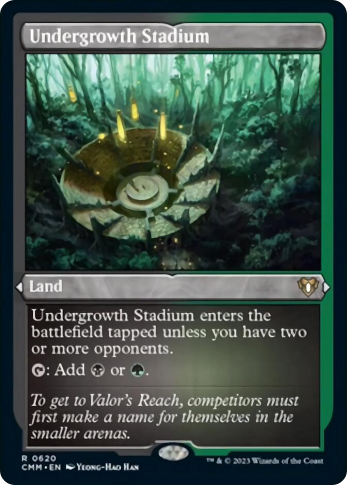 Undergrowth Stadium (Foil Etched) [Commander Masters] Magic: The Gathering