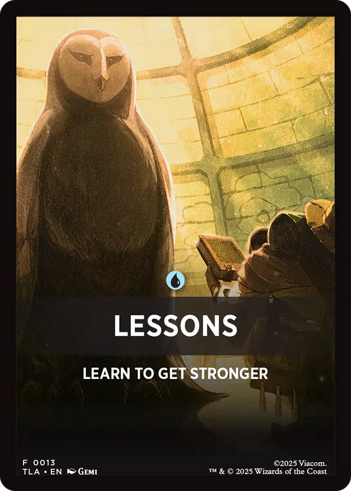 Lessons Theme Card [Avatar: The Last Airbender Tokens] Magic: The Gathering