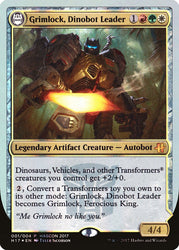 Grimlock, Dinobot Leader // Grimlock, Ferocious King [HasCon 2017] Magic: The Gathering